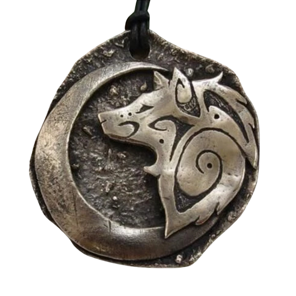 Wolf Moon Pendant by Dogs Of Valhalla