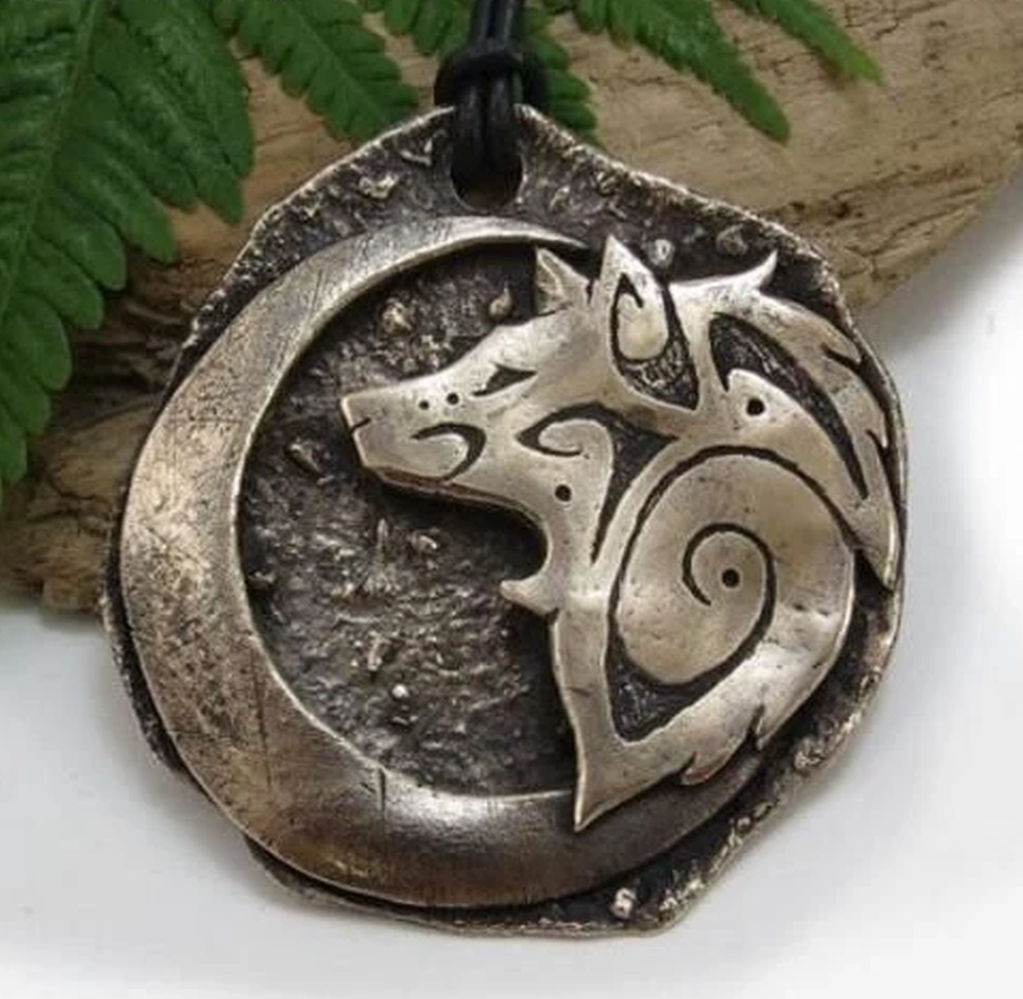 Wolf Moon Pendant by Dogs Of Valhalla